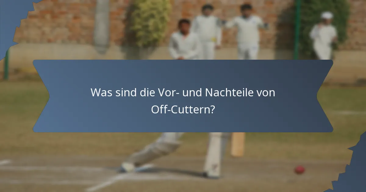 Was sind die Vor- und Nachteile von Off-Cuttern?